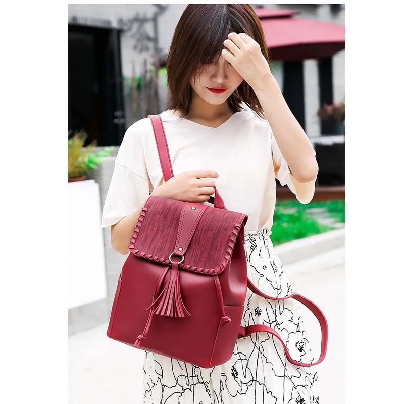 

Baby care storage bag tassel bag European and American style popular ladies shoulder bag baby diaper bag new PU female bag Mummy