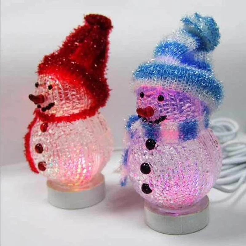 50 шт. красочный Рождественский Снеговик светодиодный светильник для вечерние
