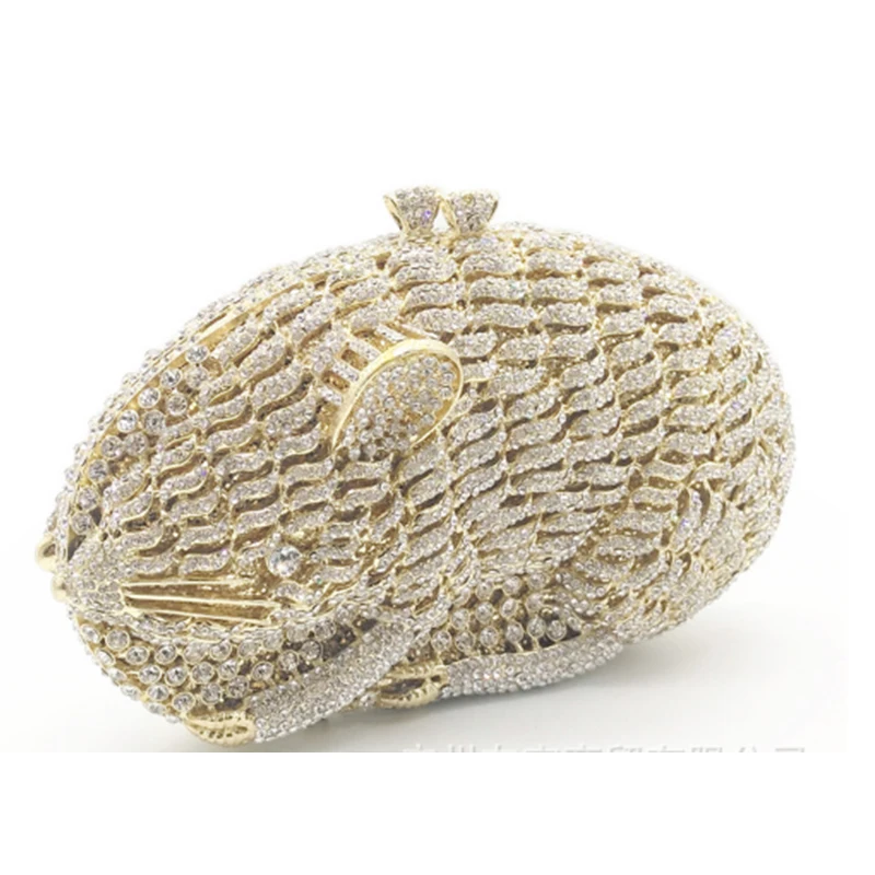 Подарочная коробка для женщин золотистые ажурные Металлические Мини клатчи