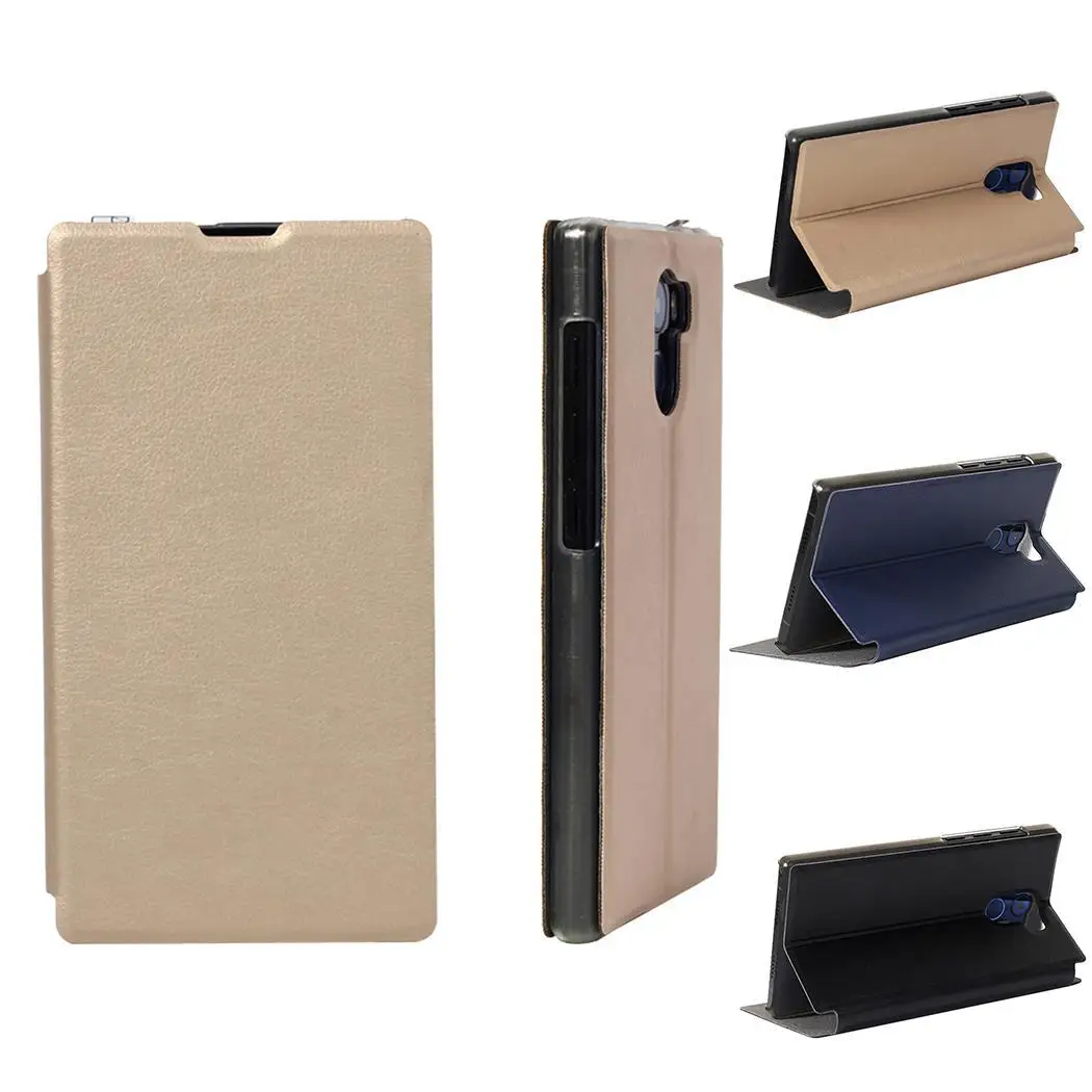 Leather Bracket Cover Scratch Resistance Phone Gold Blue Black For VKworld Mix Case Holder |