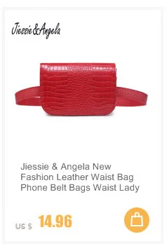 Jiessie& Angela новые простые повседневные Поясные Сумки из искусственной кожи с цепочкой, сумки на плечо, нагрудная сумка для путешествий, винтажная поясная сумка в стиле панк