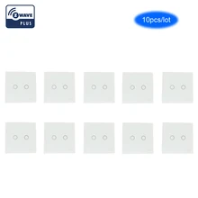 COOLCAM 10 шт./лот Zwave Plus настенный выключатель света 2CH банды домашней автоматизации Z Wave беспроводной умный пульт дистанционного управления выключатель света