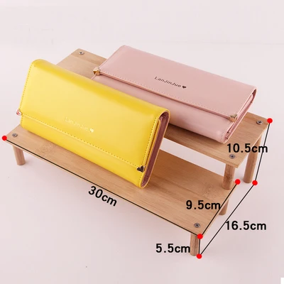 2 layers of 30cm Деревянный для косметики стеллаж для хранения Съемный Мультфильм лестница Рамка держатель для игрушки модель автомобиля кошелек духи Дисплей Стенд Макияж Органайзер - Цвет: 2 layers of 30cm