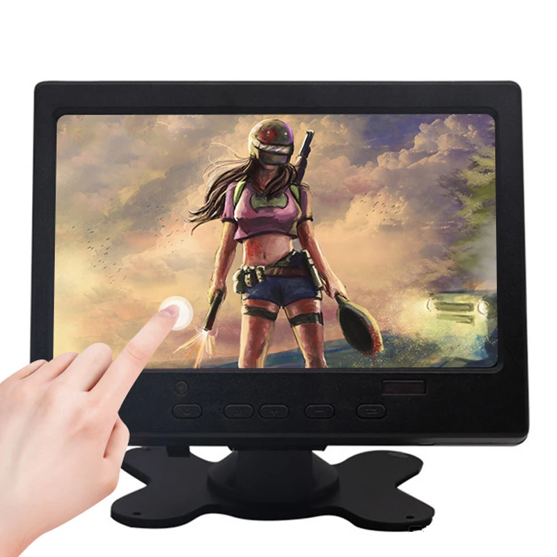 7 дюймов ips lcd емкостный сенсорный экран монитор для Raspberry Pi с HDMI+ VGA+ AV интерфейс автомобильный резервный обратный дисплей модуль