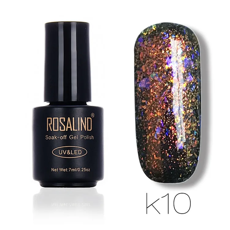 RAK10 ROSALIND гель 1S 7 мл Блестящий Galaxy Гель-лак для ногтей цветной Блестящий Гель-лак УФ светодиодная лампа Блеск Полупостоянный дизайн ногтей - Цвет: RAK10