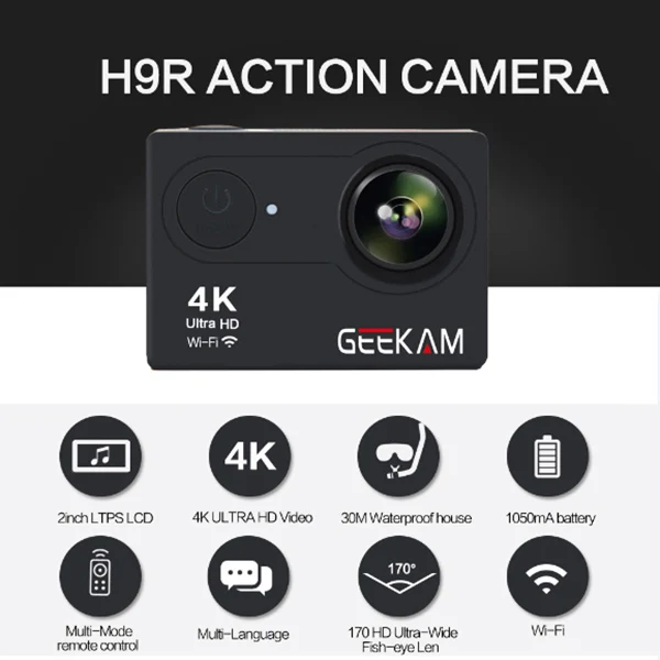 Лучшие предложения GEEKAM 4 K пересекающийся цифровой спортивный фотоаппарат Explosion