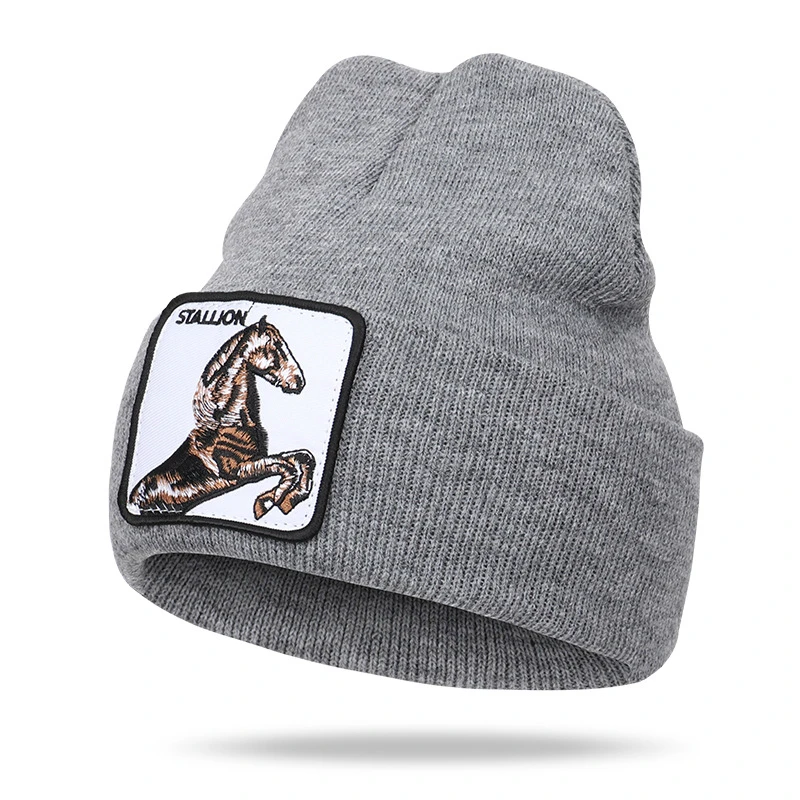 Маска в подарок конь жеребец шапочки skullies Животное Мужчины Женщины мальчик