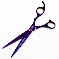 black knight professional 7 inch hair scissors barber hairdressing cutting shears pet scissors purple style