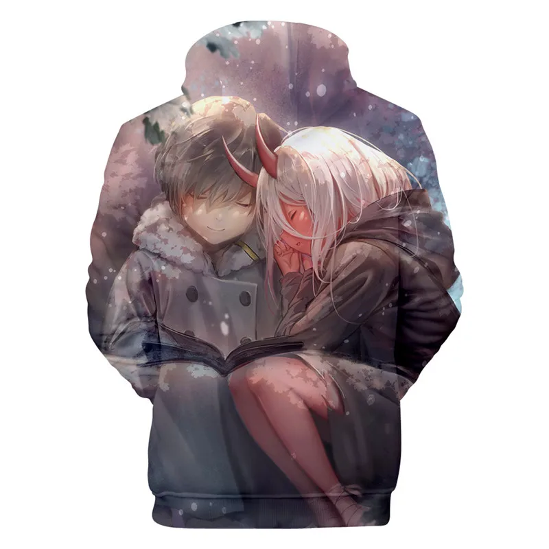 Darling In The Franxx 3D толстовки для мужчин и женщин Аниме Косплей толстовки пара пуловеры для поклонников Harajuku Толстовка Топ Zero Two