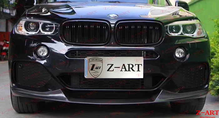 Передний спойлер Z-ART из углеродного волокна для BMW F15 передняя губа X5 M sport 2013-2018