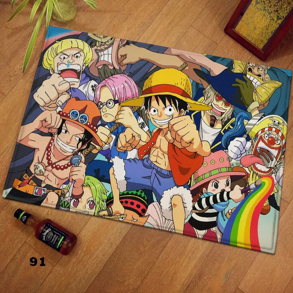 Аниме Луффи one piece Team Коврик для двери кружка манга плюшевый напольный ковер для комнаты коврик нескользящий коврик косплей подарок