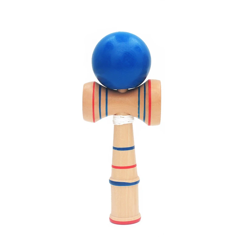 blue Высокое качество Детские деревянные игрушки игрушка кендама Мячи синий красный шар для жонглирования спортивные игрушки для активного отдыха для детей и взрослых Рождественский подарок - Цвет: blue