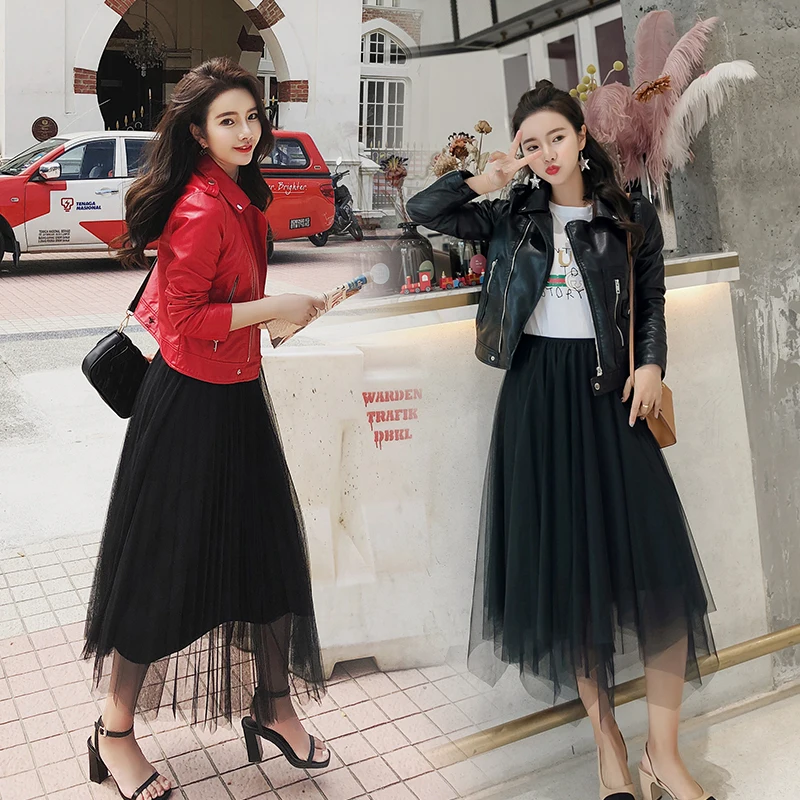 Женская короткая моющаяся куртка из искусственной кожи на молнии осенняя модная