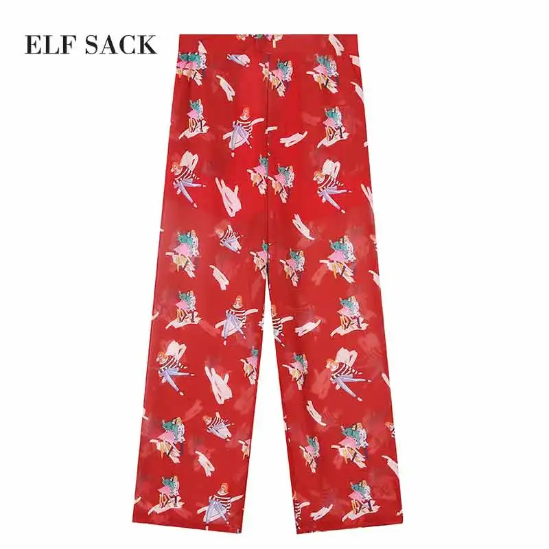 Женские свободные шаровары ELF SACK серые повседневные Длинные с эластичной талией
