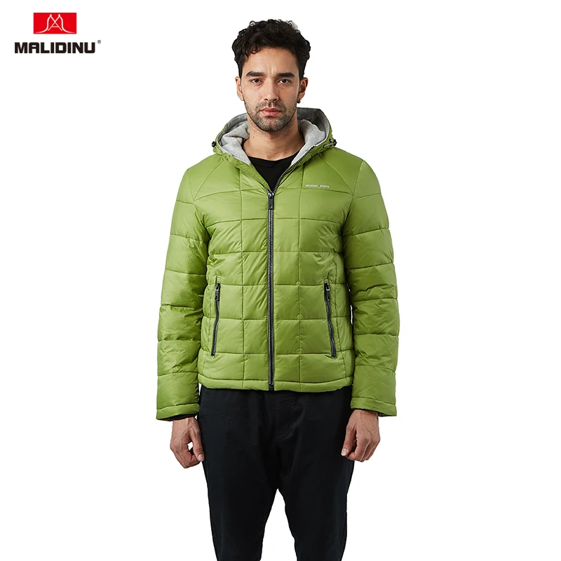 

MALIDINU 2021 Men Winter Jacket Cotton Padded Coat Brand Padding Jacket Hooded Mens Coats Fashion Russian Jacket Men Green Coat