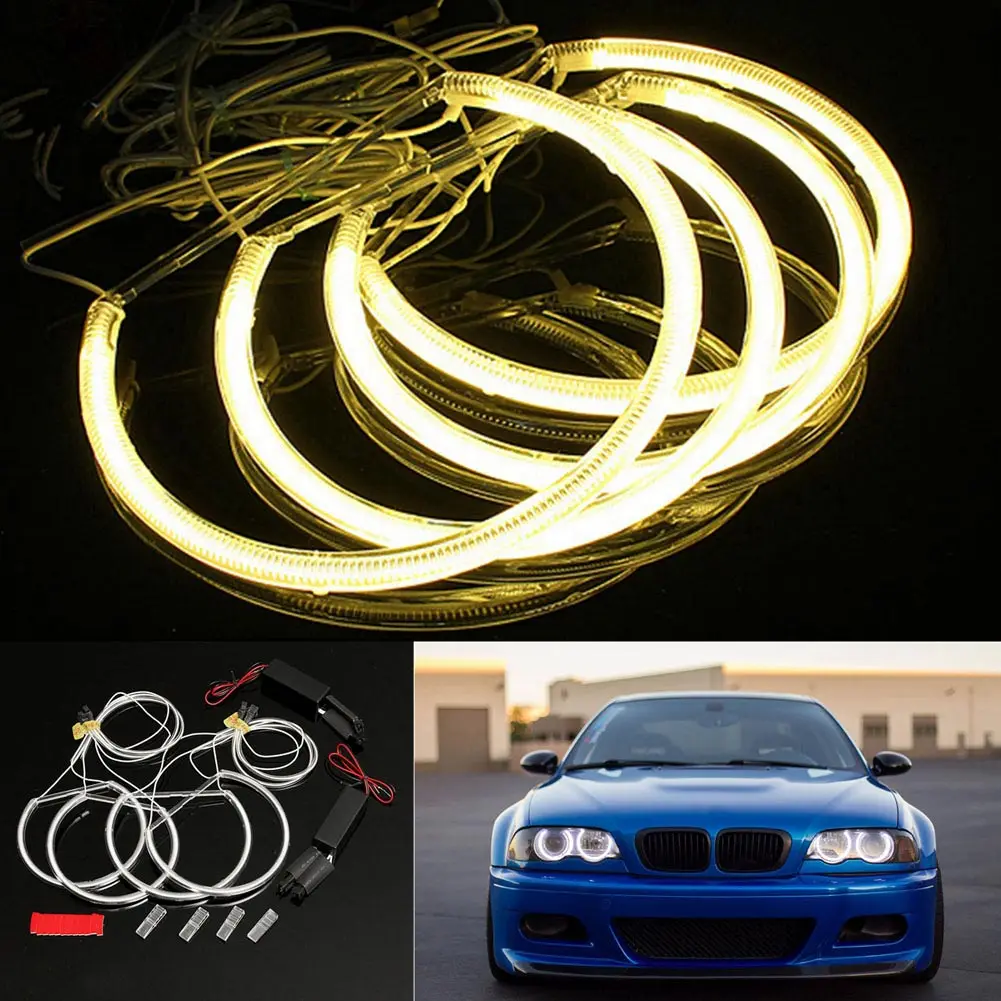 Автомобильные светодиодные фары Angel Eye Halo автомобильные принадлежности для BMW E46 3