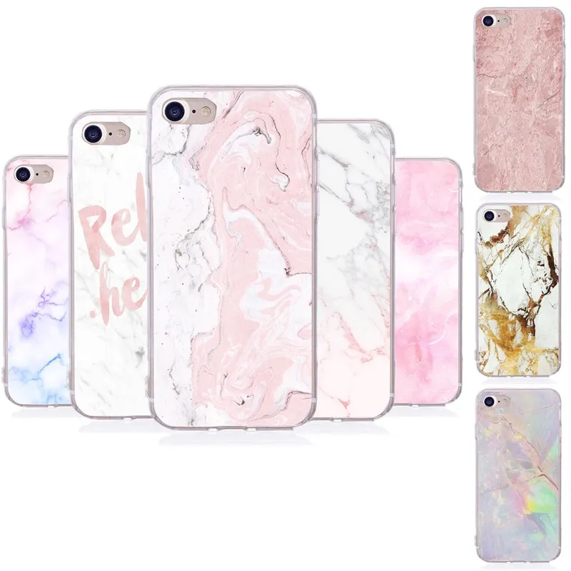 Новый чехол для iphone 6 S мягкий TPU 8 Plus Роскошный Мраморный телефон Fundas 7 8X5 5S se