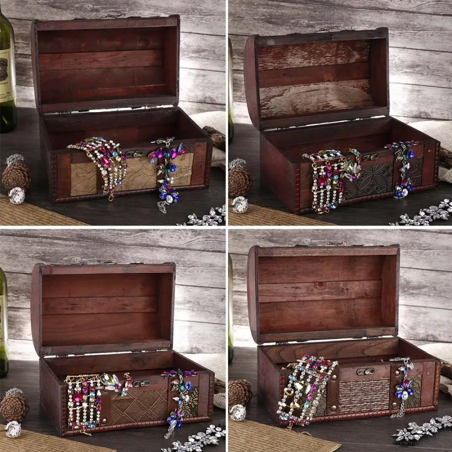 Винтажный деревянный органайзер для ювелирных изделий в европейском стиле