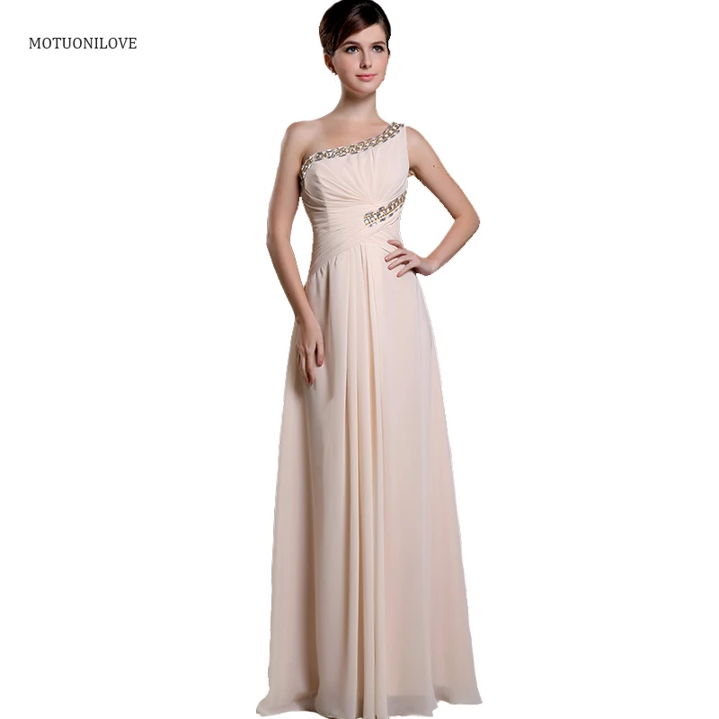 

Бледно-розовое длинное вечернее платье на одно плечо, 2021