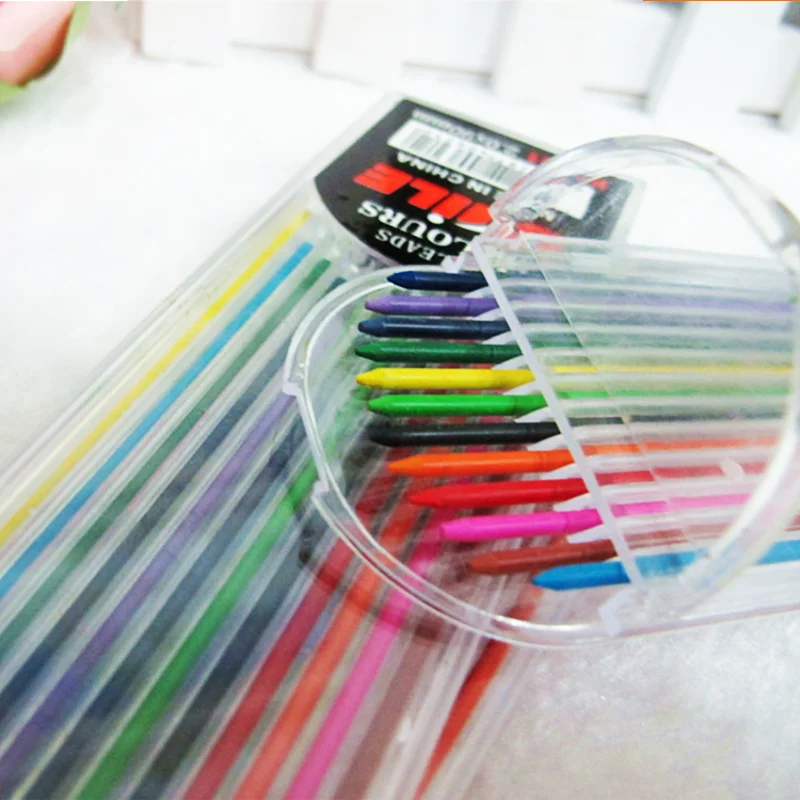 12pcs 2B 2mm 12 Color Length 90mm Mechanical Pencil Lead Colorful Refill Art Sketch Drawing Set Supplies School Stationery | Канцтовары
