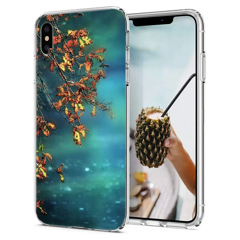 Чехол для iPhone 7 8 Plus 6 S/6 мягкий чехол из ТПУ дизайн цветочный узор розовый X XS XR Max