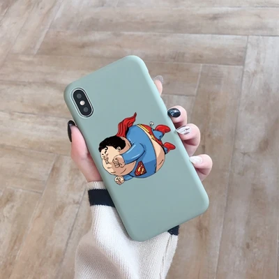 Cartoon Superman Back Phone Case For iPhone 7 6s 8 Plus 7plus 6 X Xs Cases Japan Anime XS MAX XR |