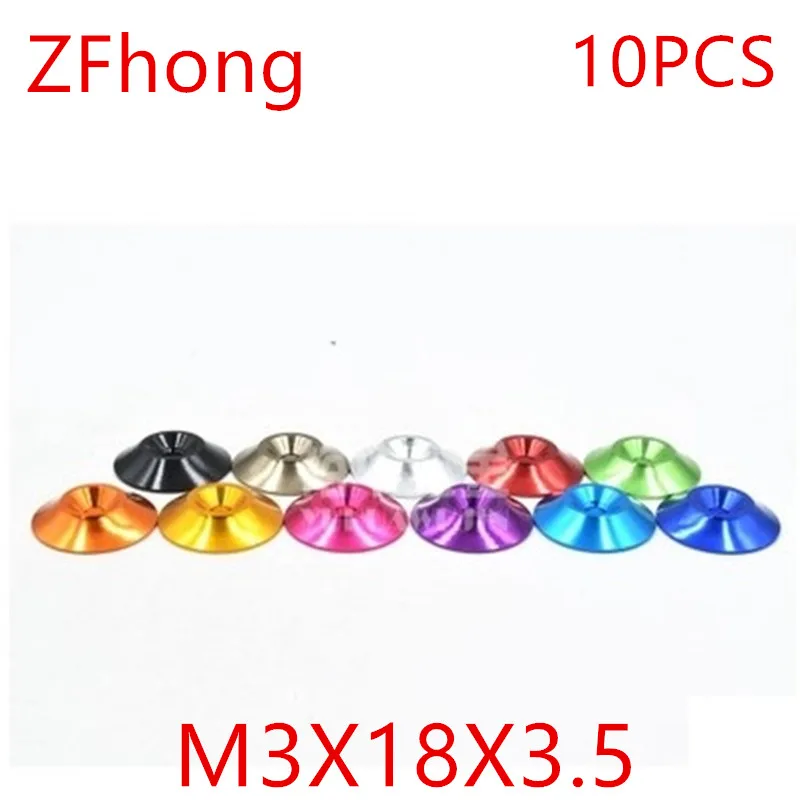 5pcs/Set M3 Colourful Aluminum Alloy Countersunk Conical Grommet Gasket Washer Spacer Anodize Multi-color Colorful | Обустройство