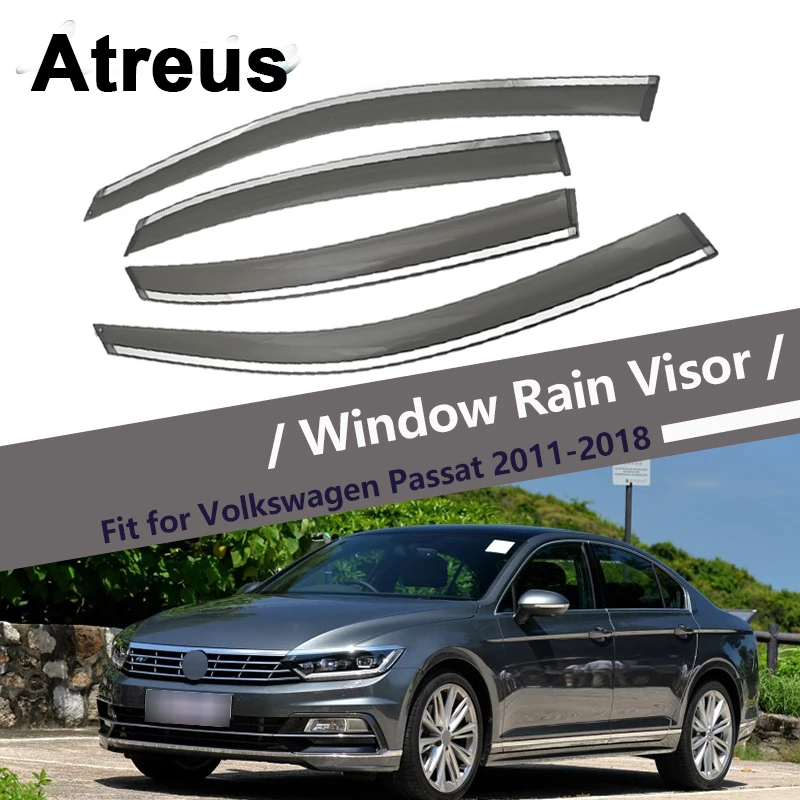 

Atreus 4 шт. для Volkswagen VW Passat 2011 2012 2013 2014 2015 2016 2017 2018 автомобильные двери окна солнцезащитный козырек от дождя ветрозащитный экран