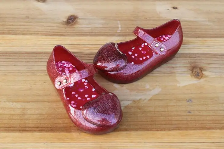 Мини Melissa Heart/прозрачные сандалии для девочек; летние сандалии; детские сандалии; пляжная обувь; обувь для маленьких девочек