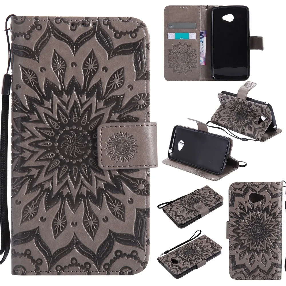 Чехол с подсолнухом из искусственной кожи для fundas LG K5 чехол X220 5 дюймов + держатель