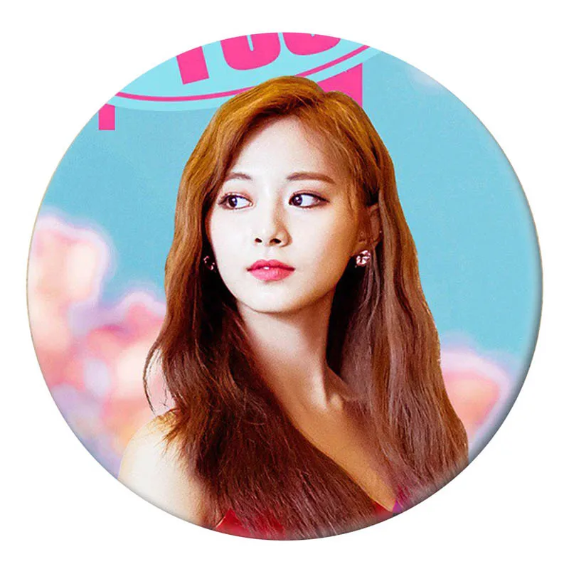 BRH2808H01 KPOP корейский дважды семь мини-альбом \ Fancy You \ 58 мм круглые значки и броши для одежды шляпа рюкзак - Окраска металла: BRH2808H01