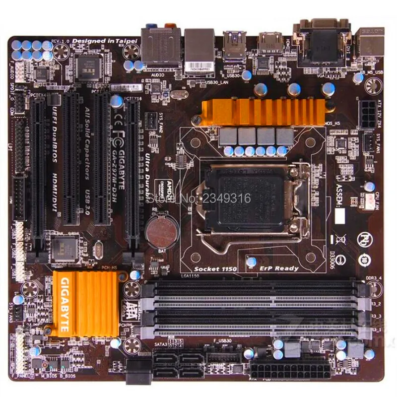 Оригинальная Материнская плата Gigabyte для настольного ПК с процессором Z97 LGA 1150 i3 i5