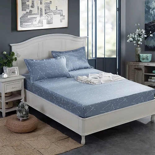 fitted sheet 14 Простыня из хлопка, простыня с эластичной резинкой, постельное белье, наматрасник, наволочки, Твин, Квин, размер, русский размер, 160x200 см - Цвет: fitted sheet 14