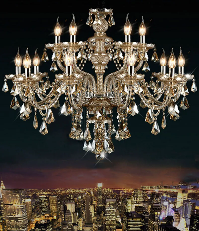 Европейская хрустальная люстра для гостиной ресторана свеча хрустальный свет