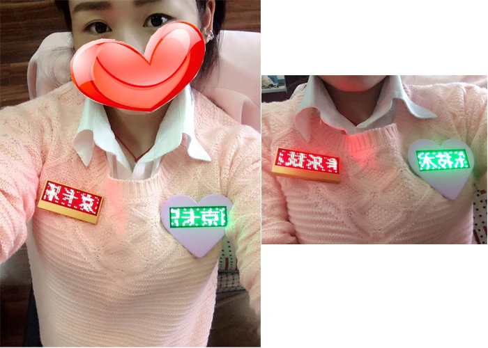 10 шт. много прокрутка аккумуляторная зеленый светодиод бейдж Рождественские