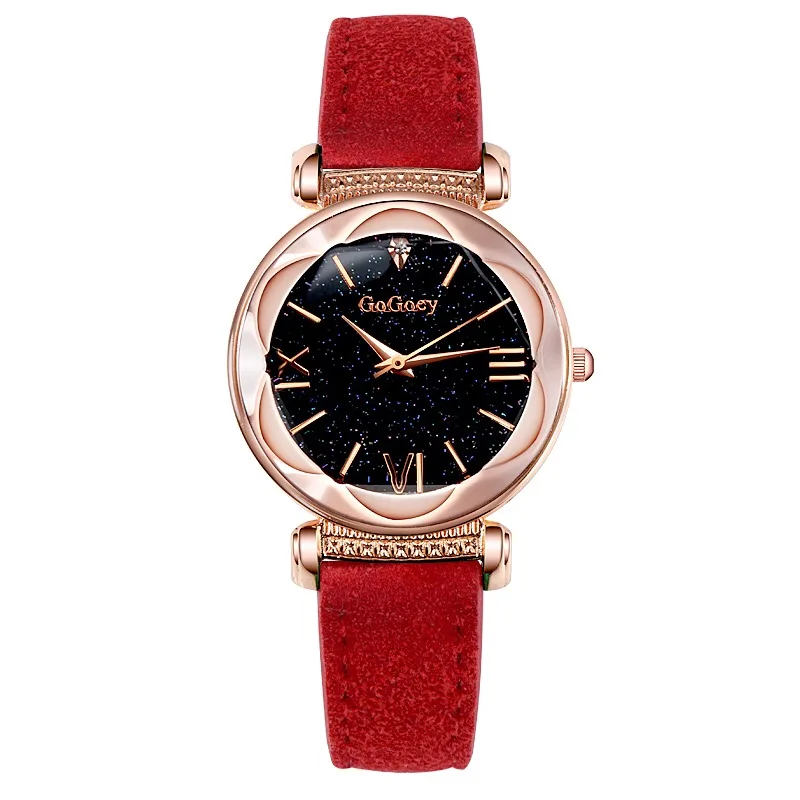 

2018 Luxury Brand Gogoey Women Watches Romantic Starry Sky Wrist Watch Women Rhinestone Rose Gold Women's Watches Ladies Clock