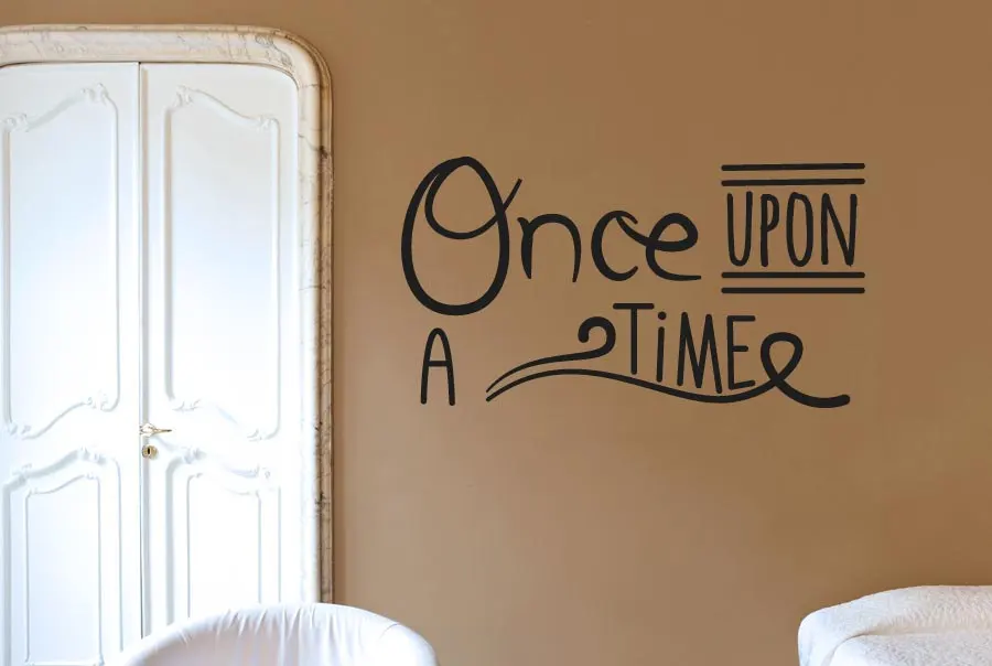 YOYOYU Art Home Decor цитаты Once Upon A Time Наклейка на стену Виниловая наклейка для спальни