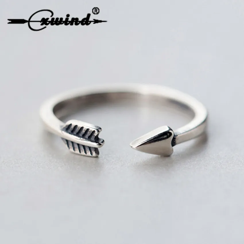 Cxwind Новое регулируемое кольцо-Стрела с пером вокруг сустава пальца для женщин