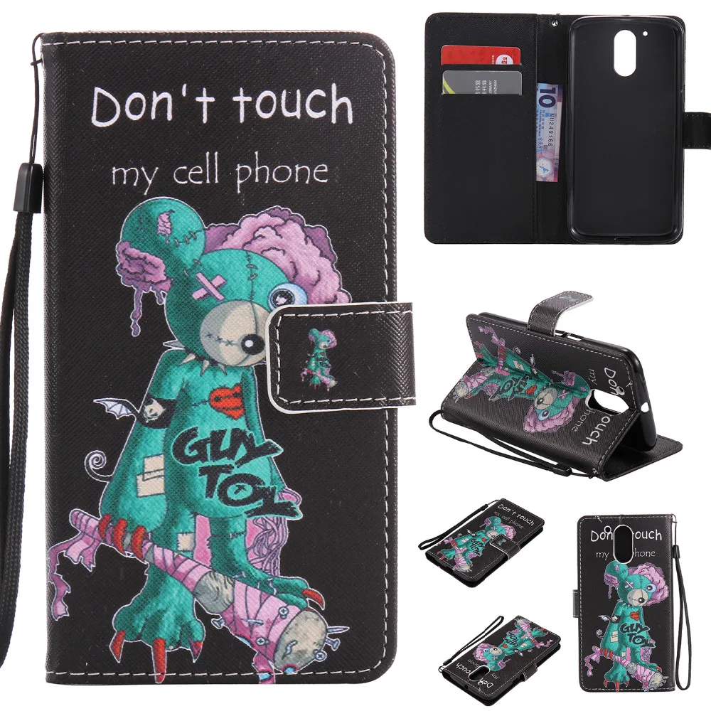 Не Touch мой телефон Дизайн кошелек Подставка держатель чехол для Motorola Moto G4/G4 Plus 5.5