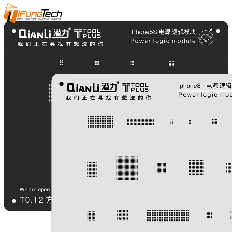 QIANLI TOOLPLUS для IPHONE POWER LOGIC MODULE BGA REBALLING IBLACK черный трафарет iPhone 5S/6/6 S/7/8 ремонт