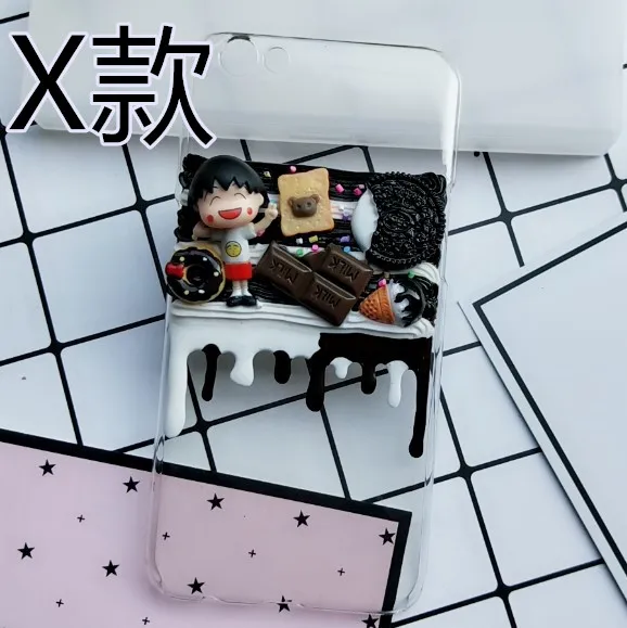 Для iphone X 8 7 6 6s plus DIY чехол 3D милый Сакура momoko чехол для телефона для iphone XS MAX XR ручной работы крем карамельный чехол подарки для девочек - Цвет: X