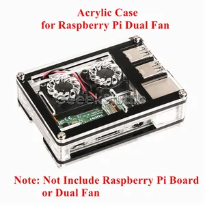 Нарезанный 9-слойный акриловый чехол, не включает Raspberry Pi 32 Модель B или двойной вентилятор с двойным охлаждением