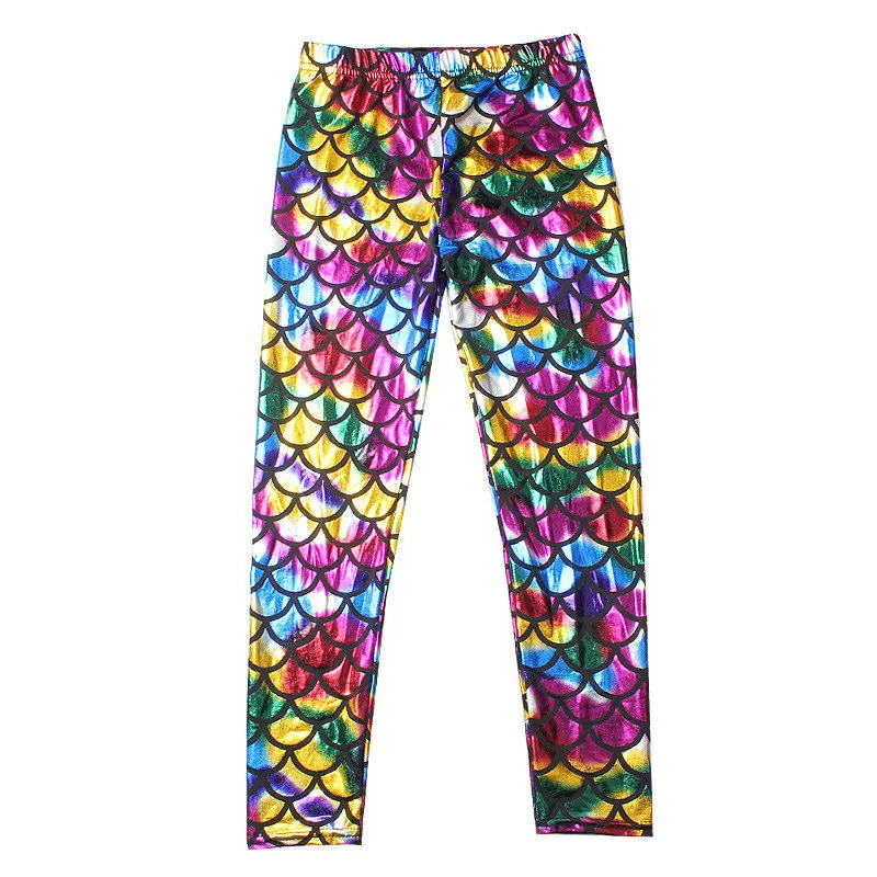 Leggings 2018 Newly Kid Baby Girl Skinny Fish Scale Pencil Pants Trousers Casual Long Girls leggings | Мать и ребенок