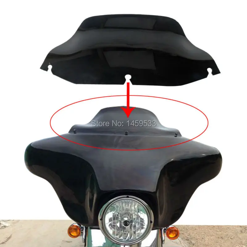 Ветровое стекло с волнистым дым 8 дюймов подходит для Harley Touring FLHT FLHX 1996-2013 ветровое