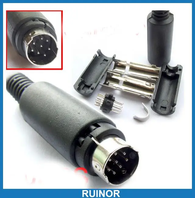 50 комплектов 3pin 4pin 5pin 6 Pin 7 8 мини разъем din кабель крепление гнездо|3pin plug|8 pin male4pin