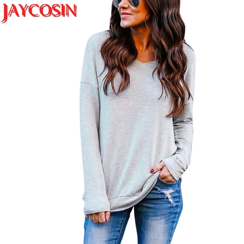 Футболка 2018 г. пикантные Модные женские Повседневное укороченный сплошной v