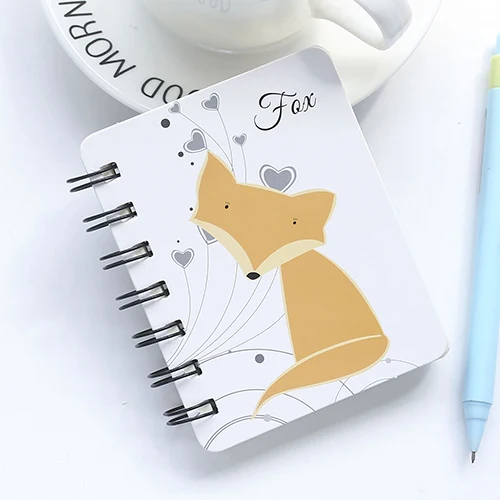 Cute Pocket book Mini coil notebook Kawaii Animal notepad 80 sheet Blank paper memo agenda Diary Stationery Office School 01720 - Цвет: 11