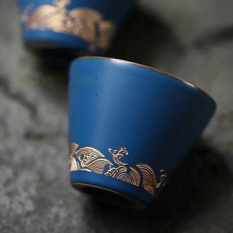 TANGPIN синий керамический чайник gaiwan с 3 чашками gaiwan чайные наборы портативный чайный набор для Путешествия Посуда для напитков