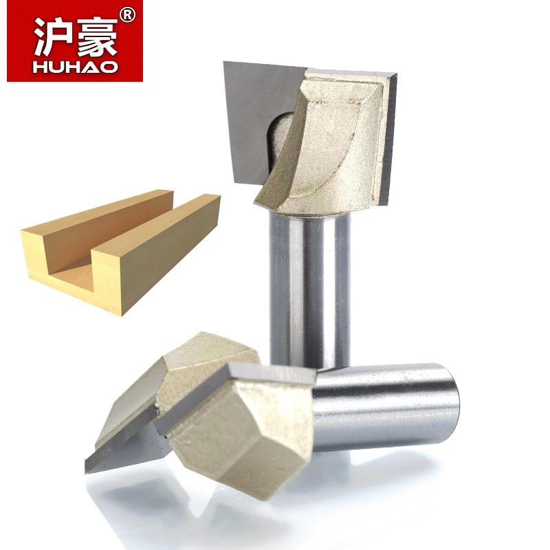 HUHAO 1pcs 1/2&quot Shank CNC Cleaning bottom router bit Woodworking Tools two Flute endmill bits for wood cutting tools|cleaning bit|router