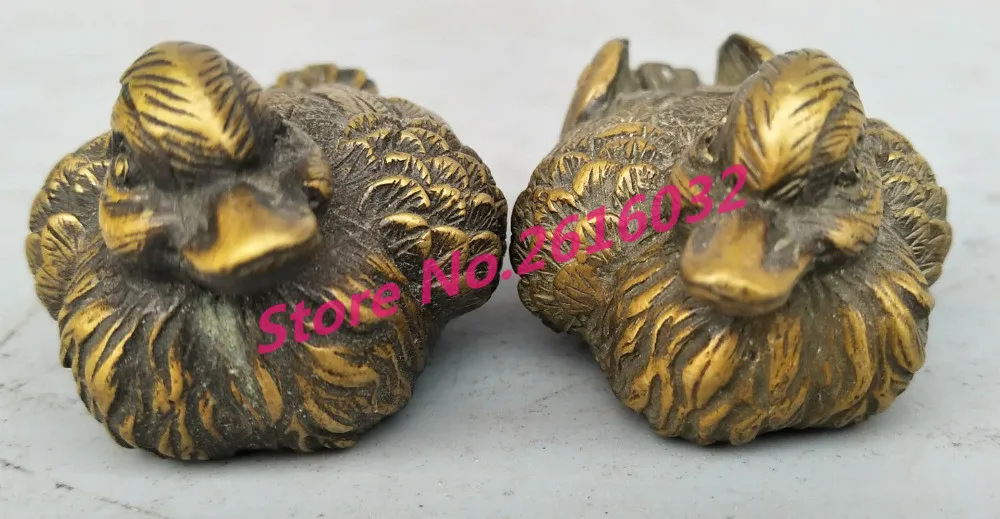 

A pair of pure copper mandarin duck birds